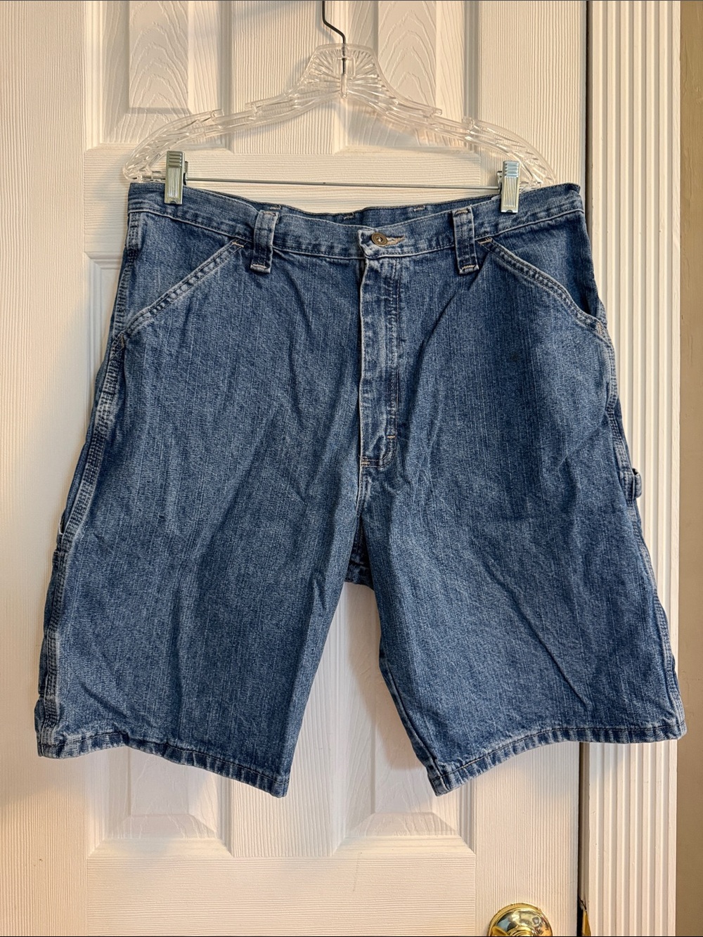 Wrangler Men's Denim Carpenter Shorts - Medium Blue
